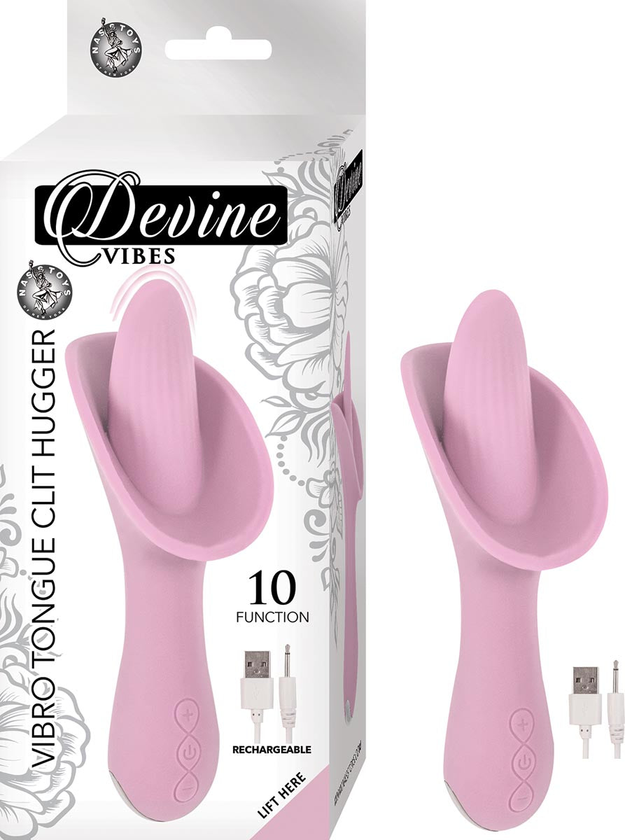 DEVINE VIBES VIBRO TONGUE CLIT HUGGER-PINK