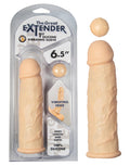 THE GREAT EXTENDER 1ST SILICONE VIBRATING SLEEVE 6.5" - WHITE