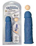 THE GREAT EXTENDER 1ST SILICONE VIBRATING SLEEVE 6.5" - BLUE