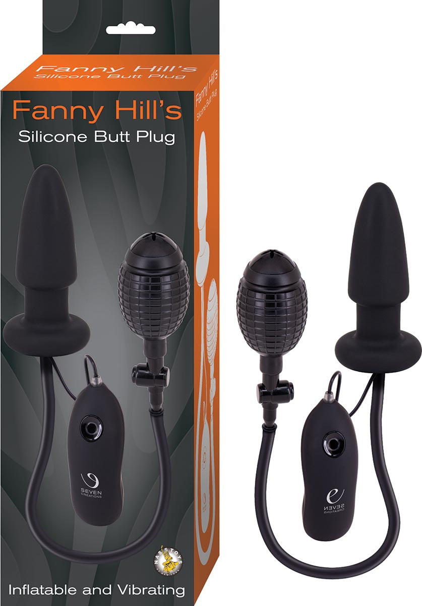 FANNY HILLS SILICONE BUTT PLUG-BLACK