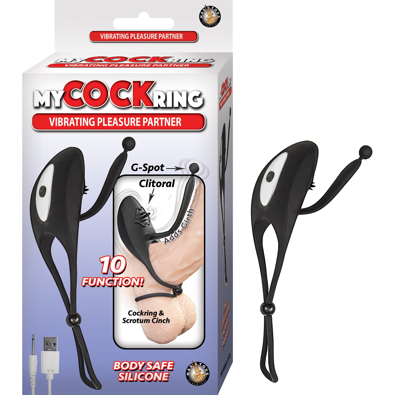 MY COCKRING VIBRATING PLEASURE PARTNER-BLACK