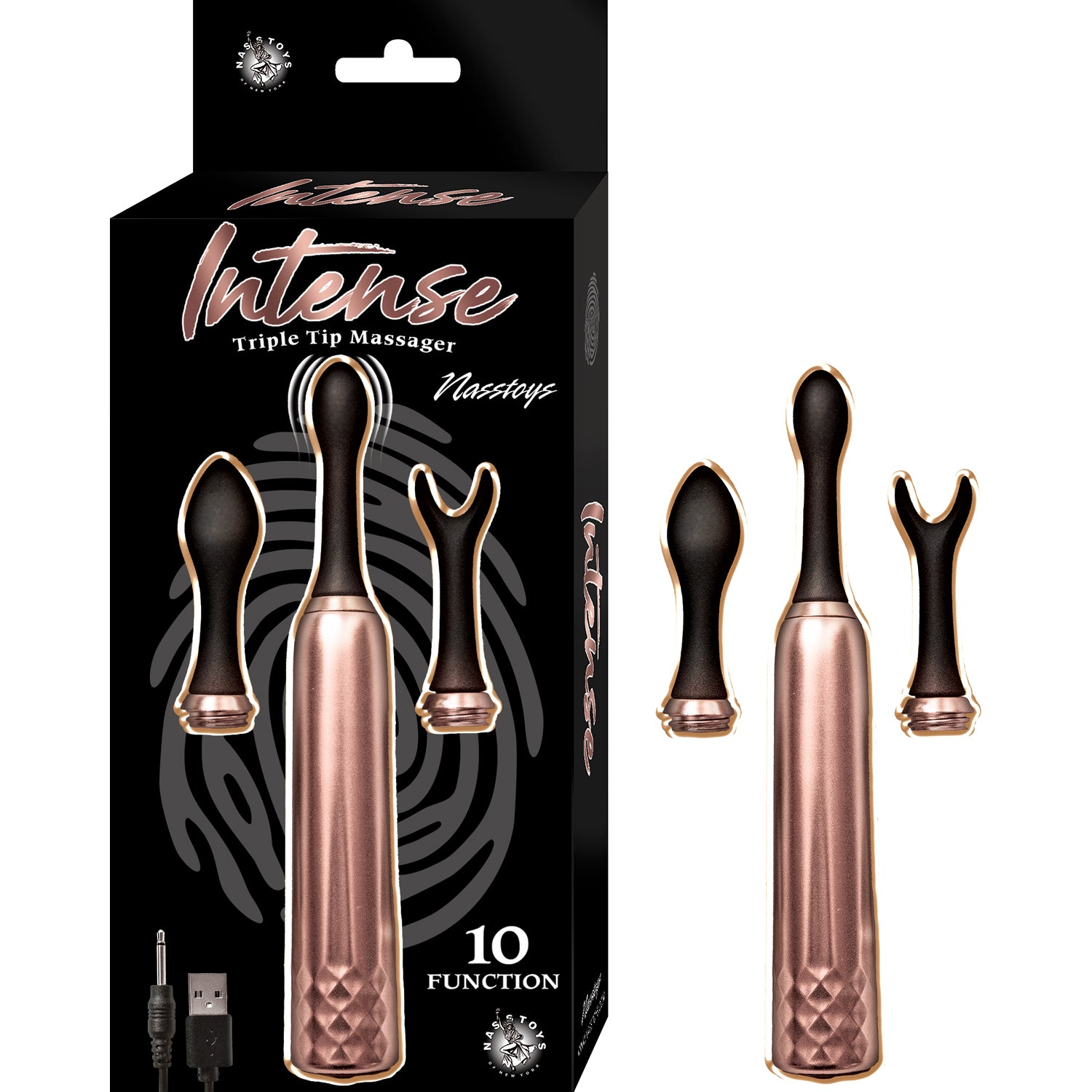 INTENSE TRIPLE TIP MASSAGER-ROSE GOLD