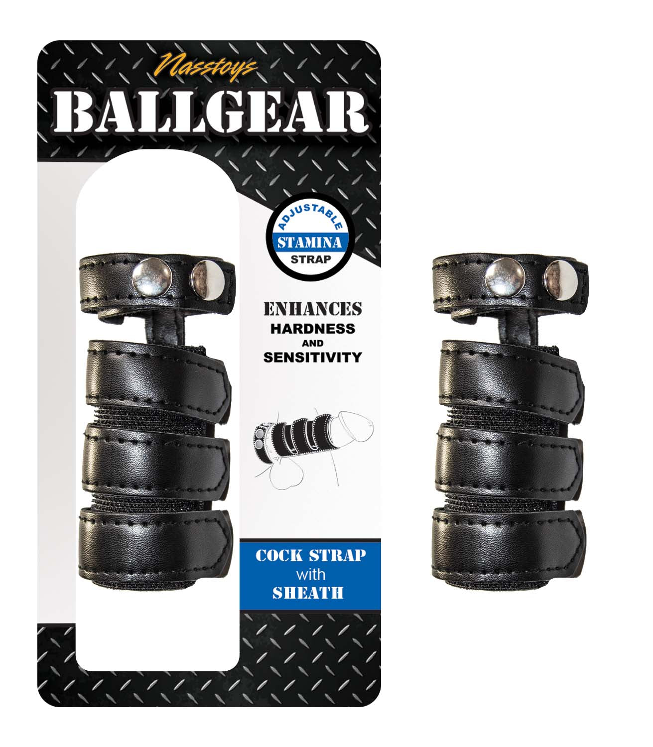 BALLGEAR COCK STRAP WITH SHEATH-BLACK