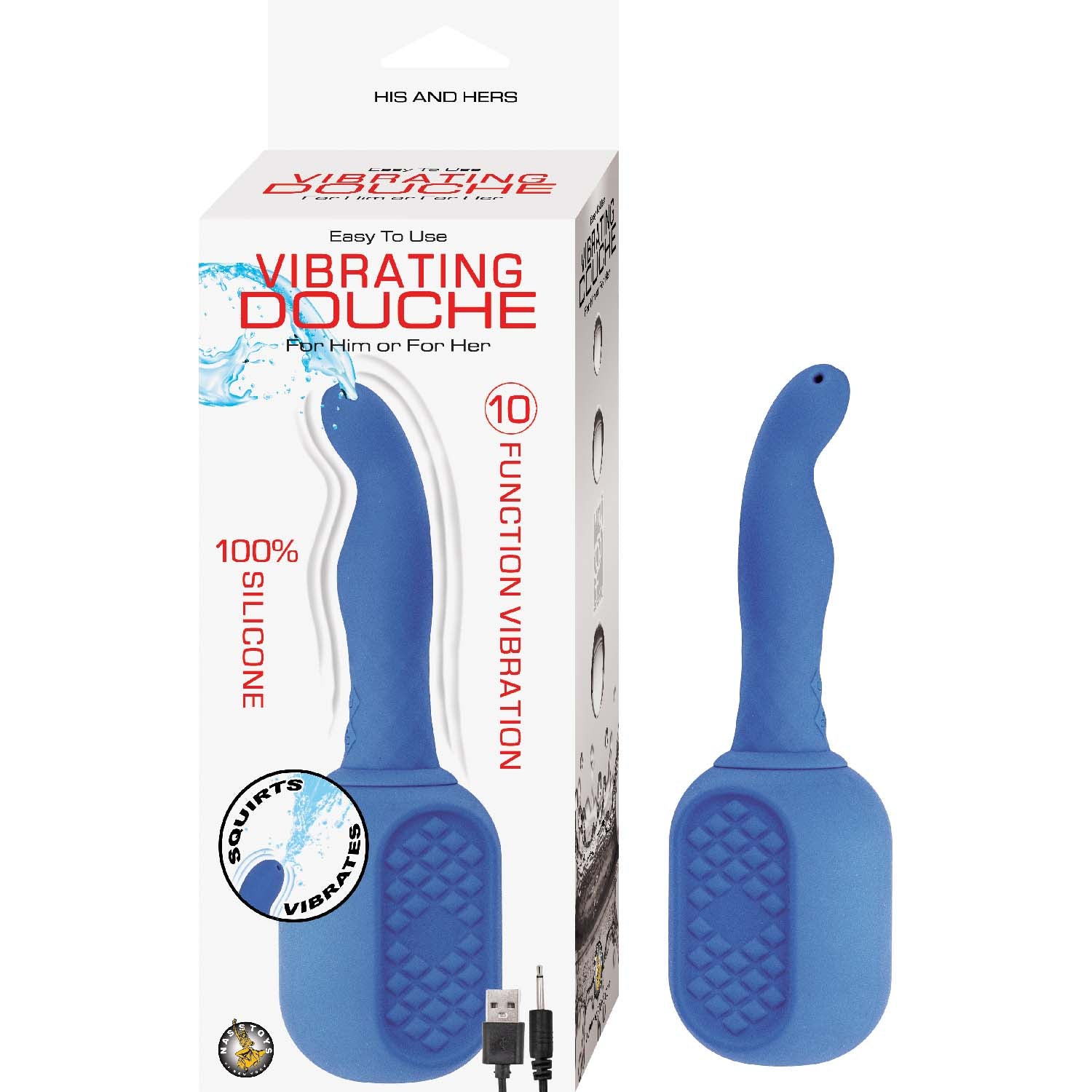 VIBRATING DOUCHE-BLUE