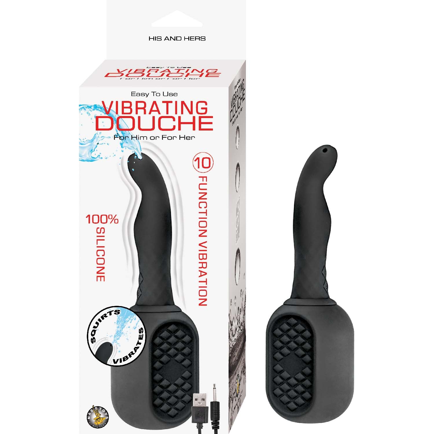 VIBRATING DOUCHE-BLACK