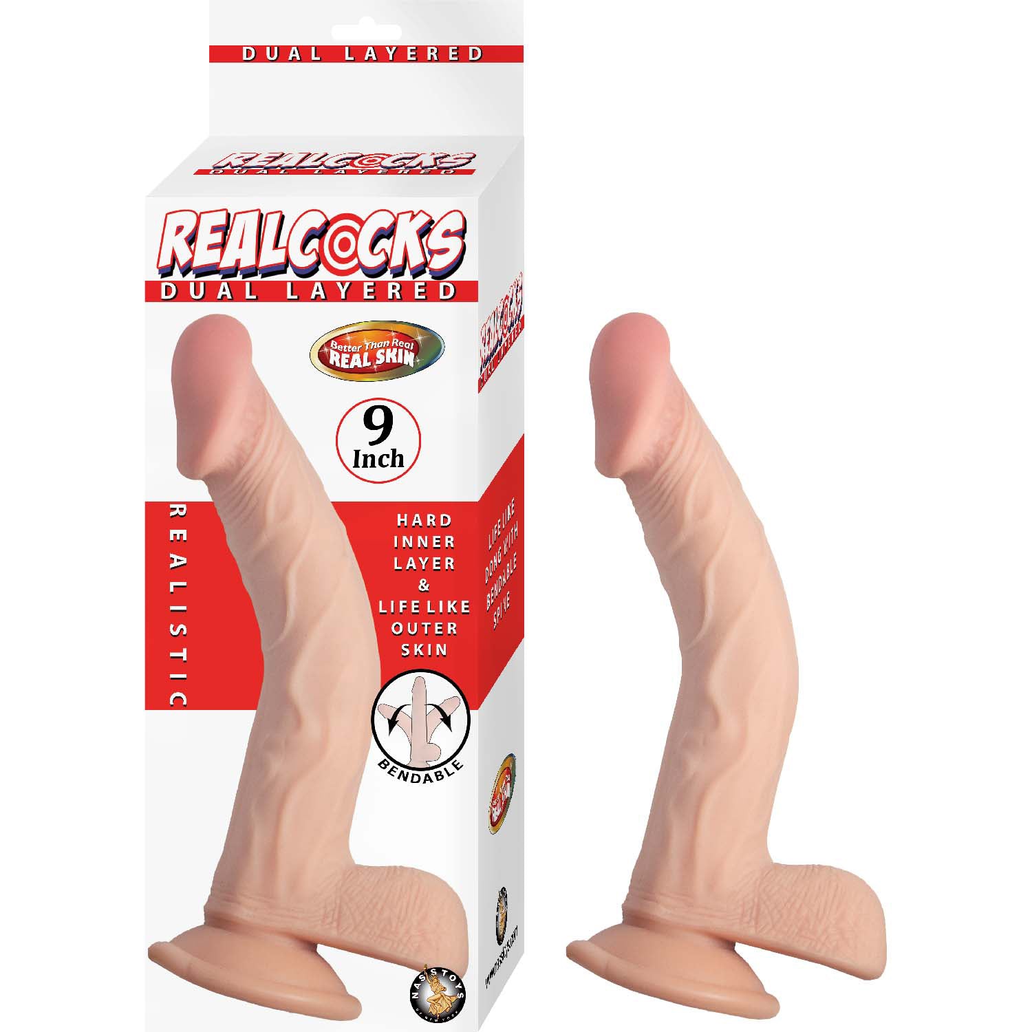 REALCOCKS DUAL LAYERED 9"-WHITE