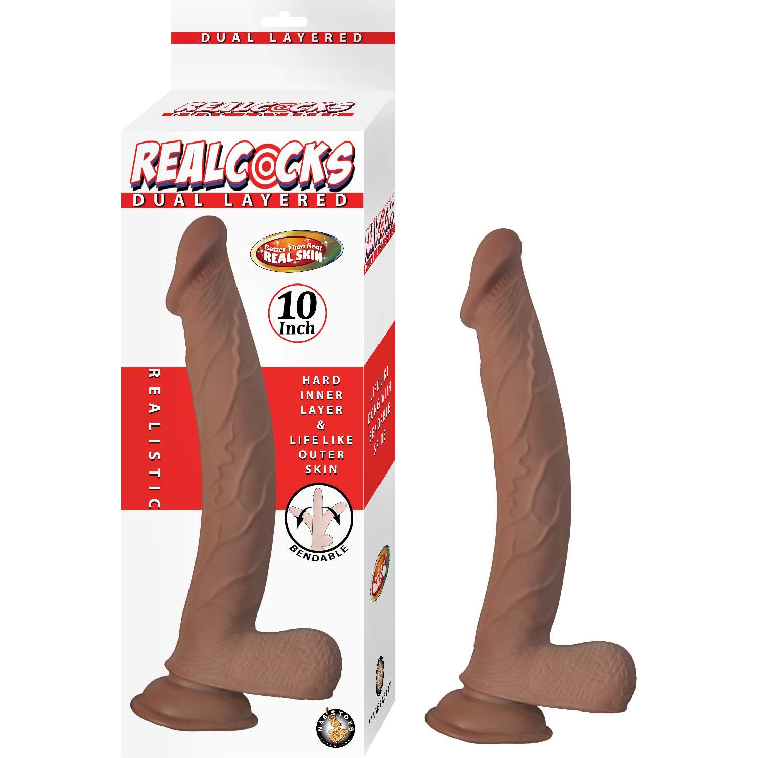 REALCOCKS DUAL LAYERED 10"-BROWN