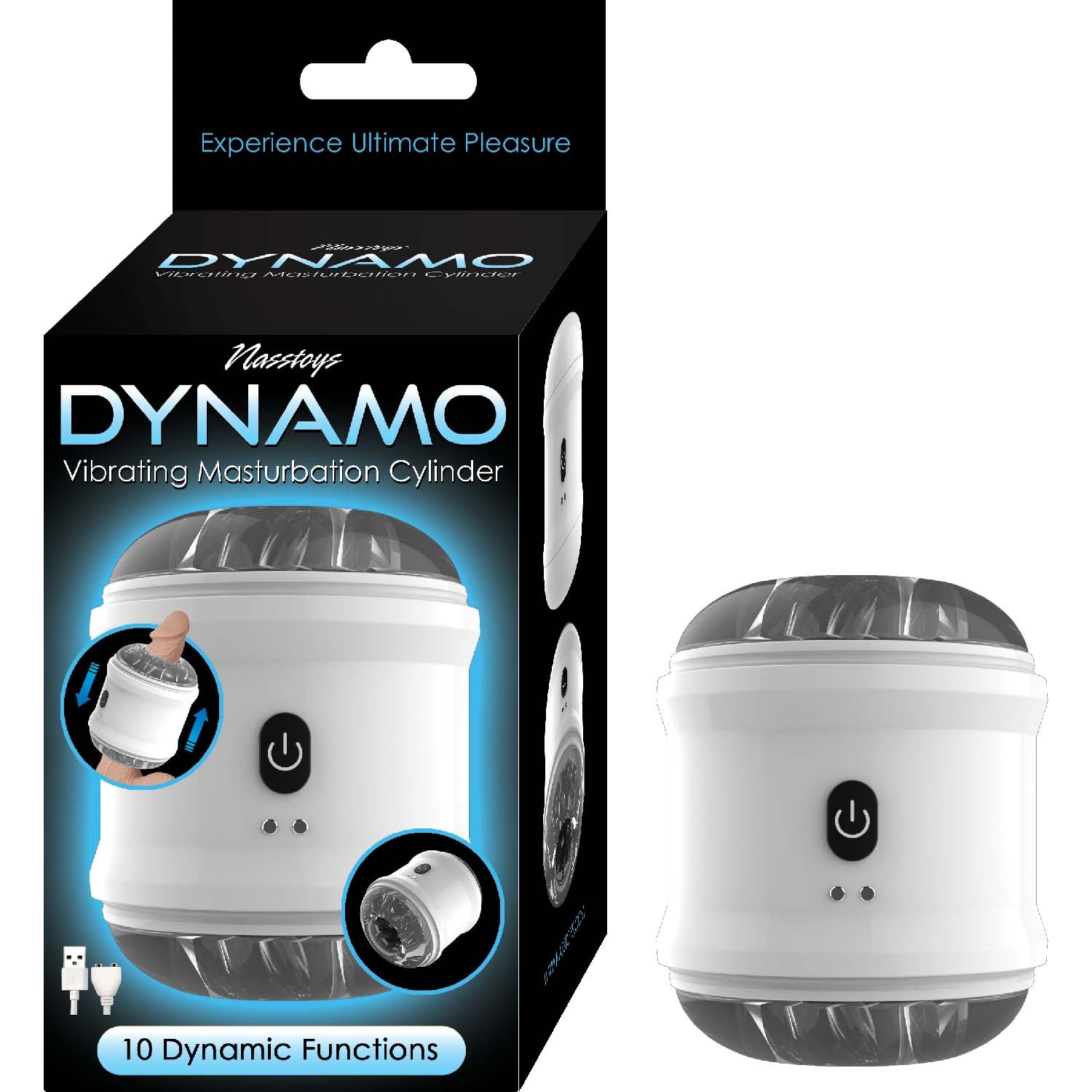 DYNAMO VIBRATING MASTURBATOR CYLINDER-WHITE