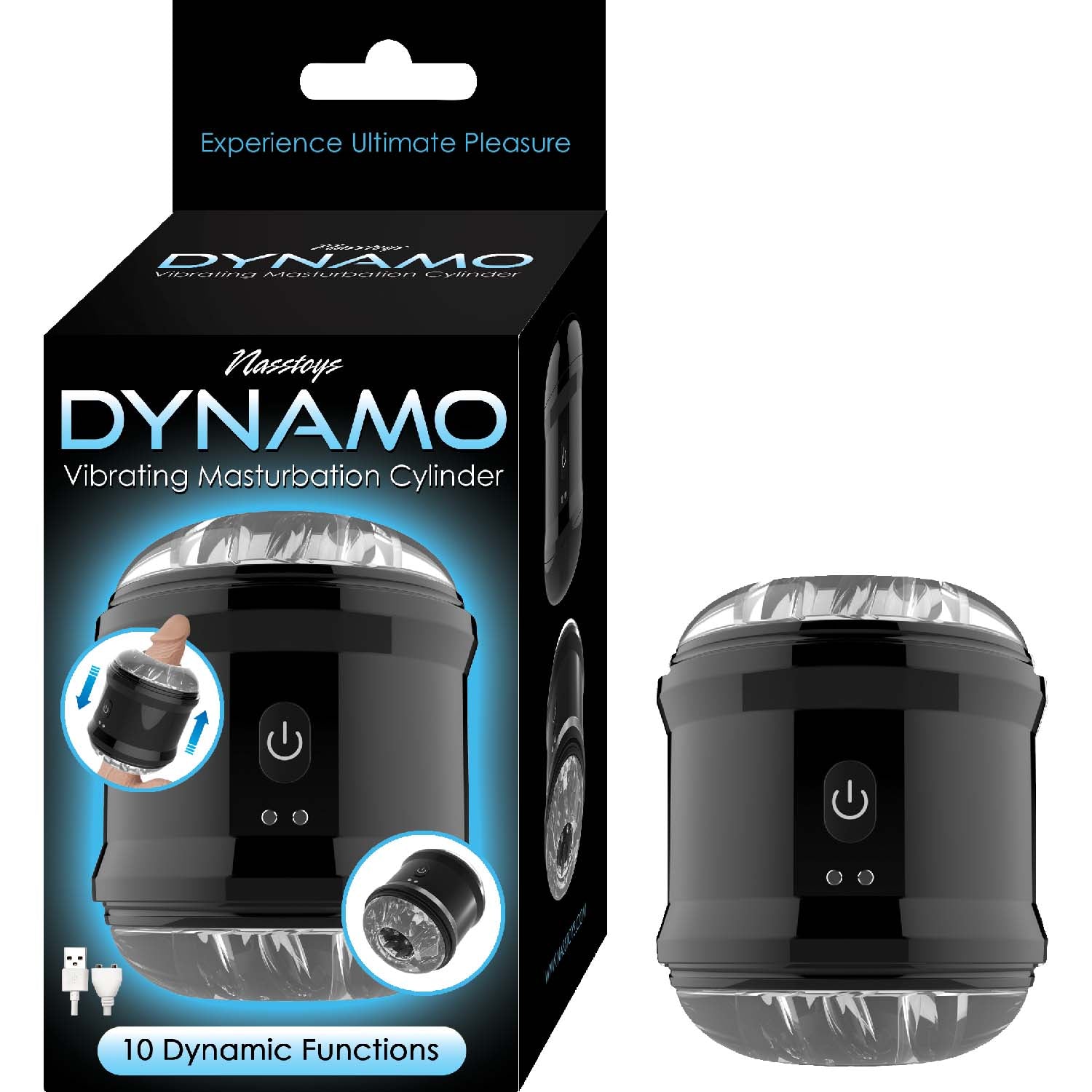 DYNAMO VIBRATING MASTURBATOR CYLINDER-BLACK