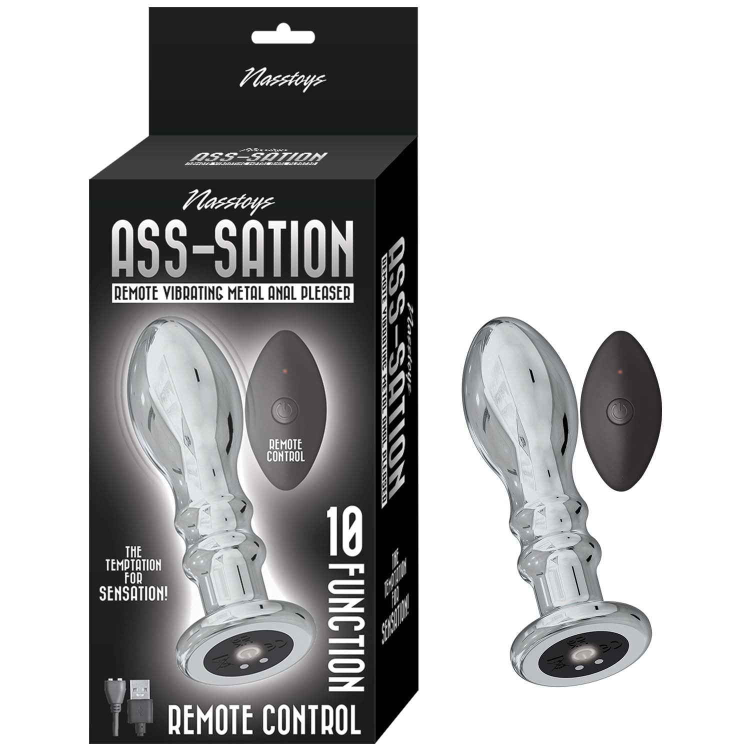 ASS-SATION REMOTE VIBRATING METAL ANAL LOVER-SILVER