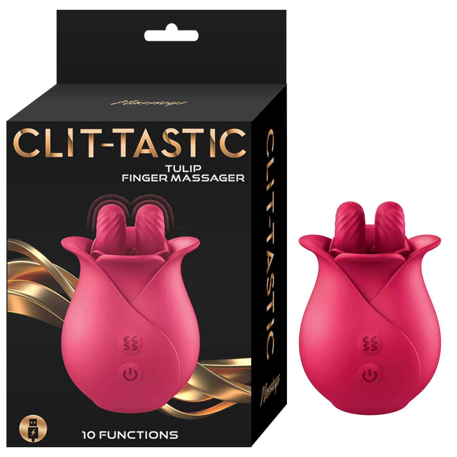 CLIT-TASTIC TULIP FINGER MASSAGER-RED