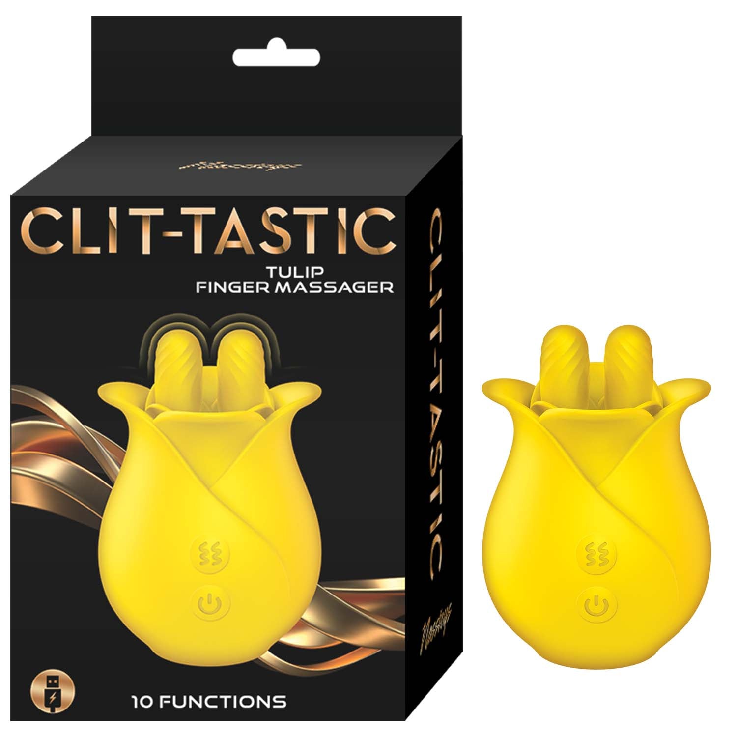 CLIT-TASTIC TULIP FINGER MASSAGER-YELLOW