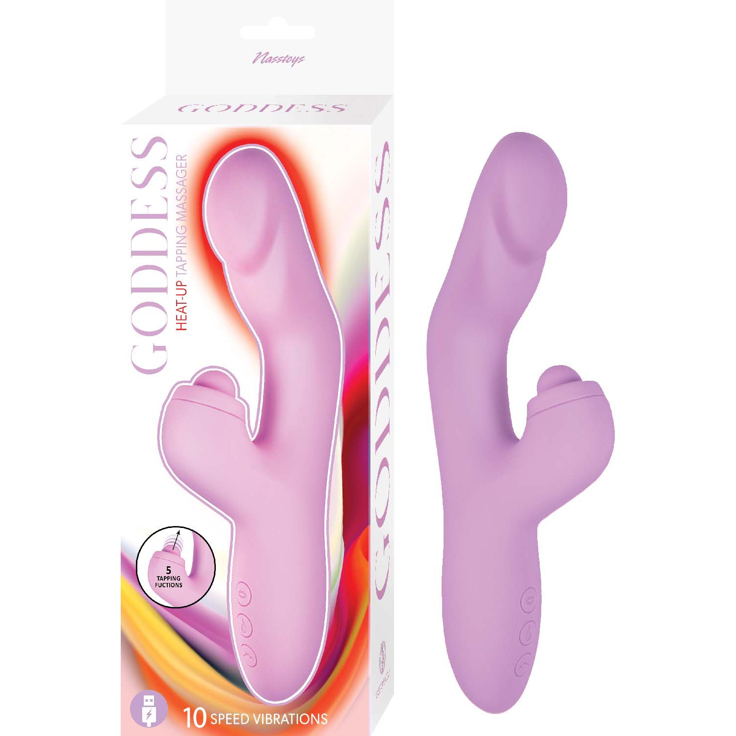 GODDESS HEAT UP TAPPING MASSAGER-LAVENDER