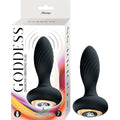 GODDESS DIAMOND VIBRATING PLUG-BLACK