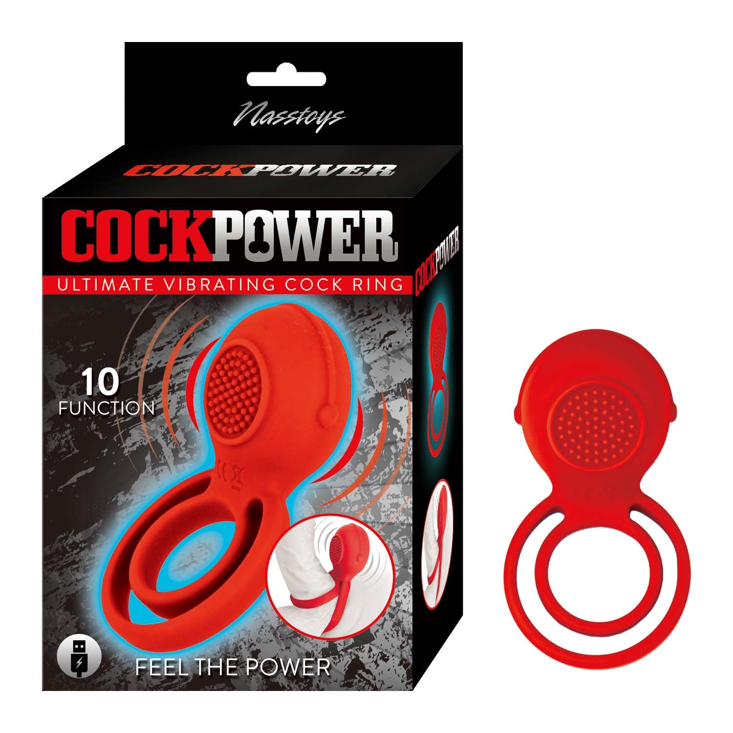 COCKPOWER ULTIMATE VIBRATING COCKRING-RED