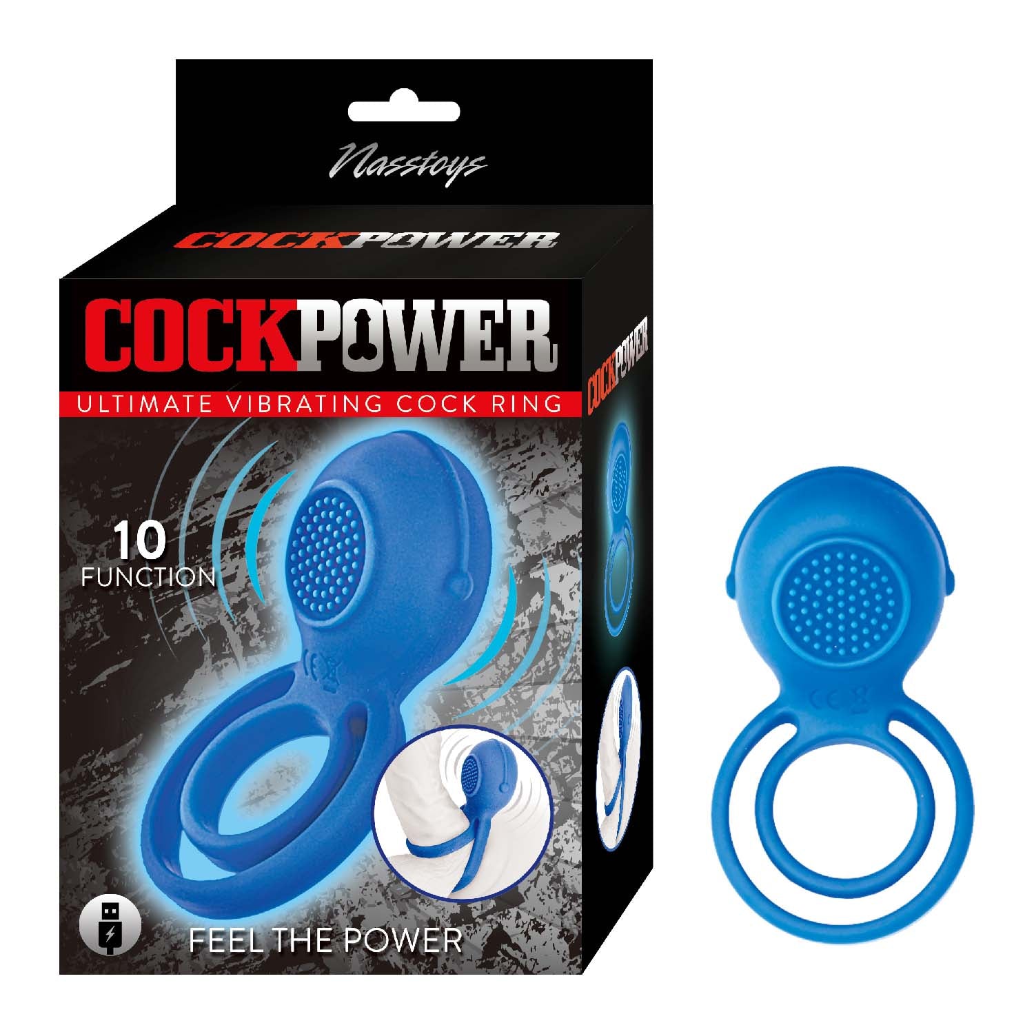 COCKPOWER ULTIMATE VIBRATING COCKRING-BLUE
