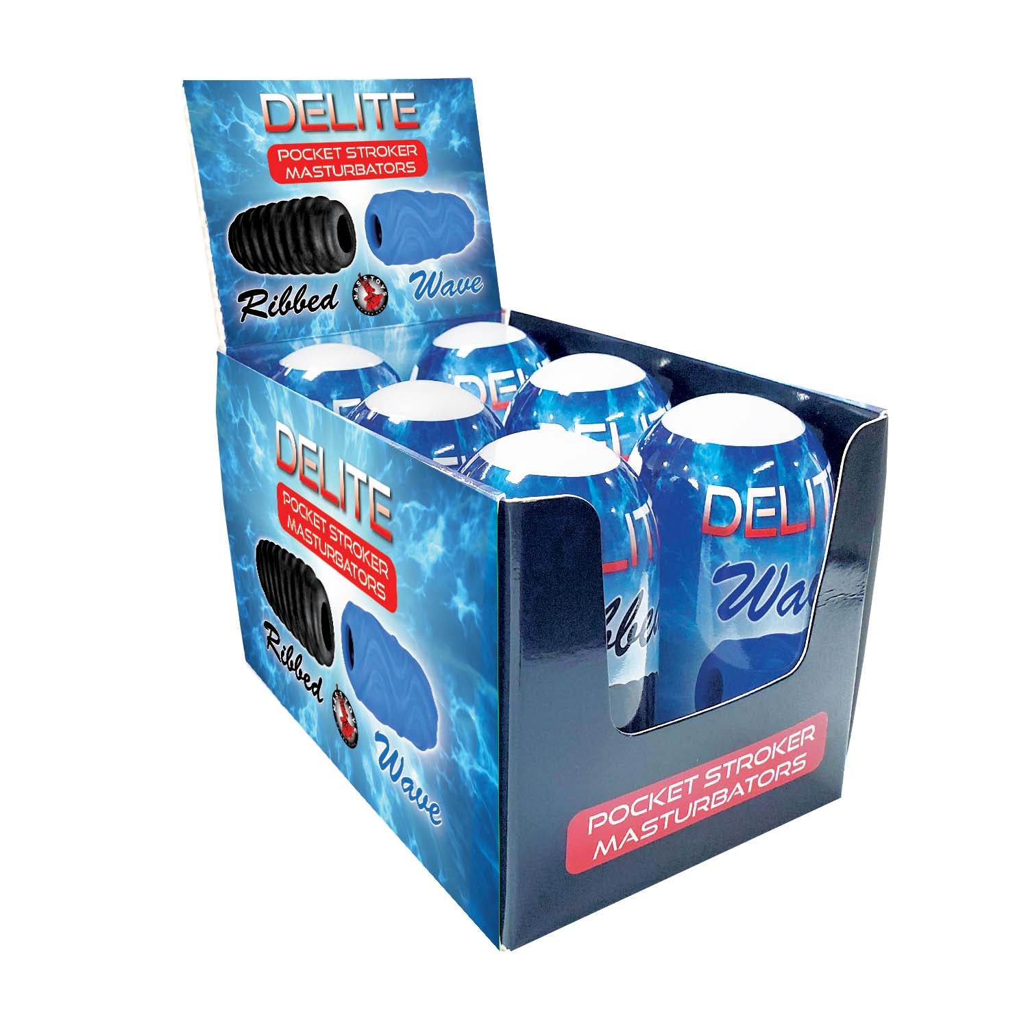 DEELITE POCKET STROKER MASTURBATORS DISPLAY (6 IN A DISPLAY)