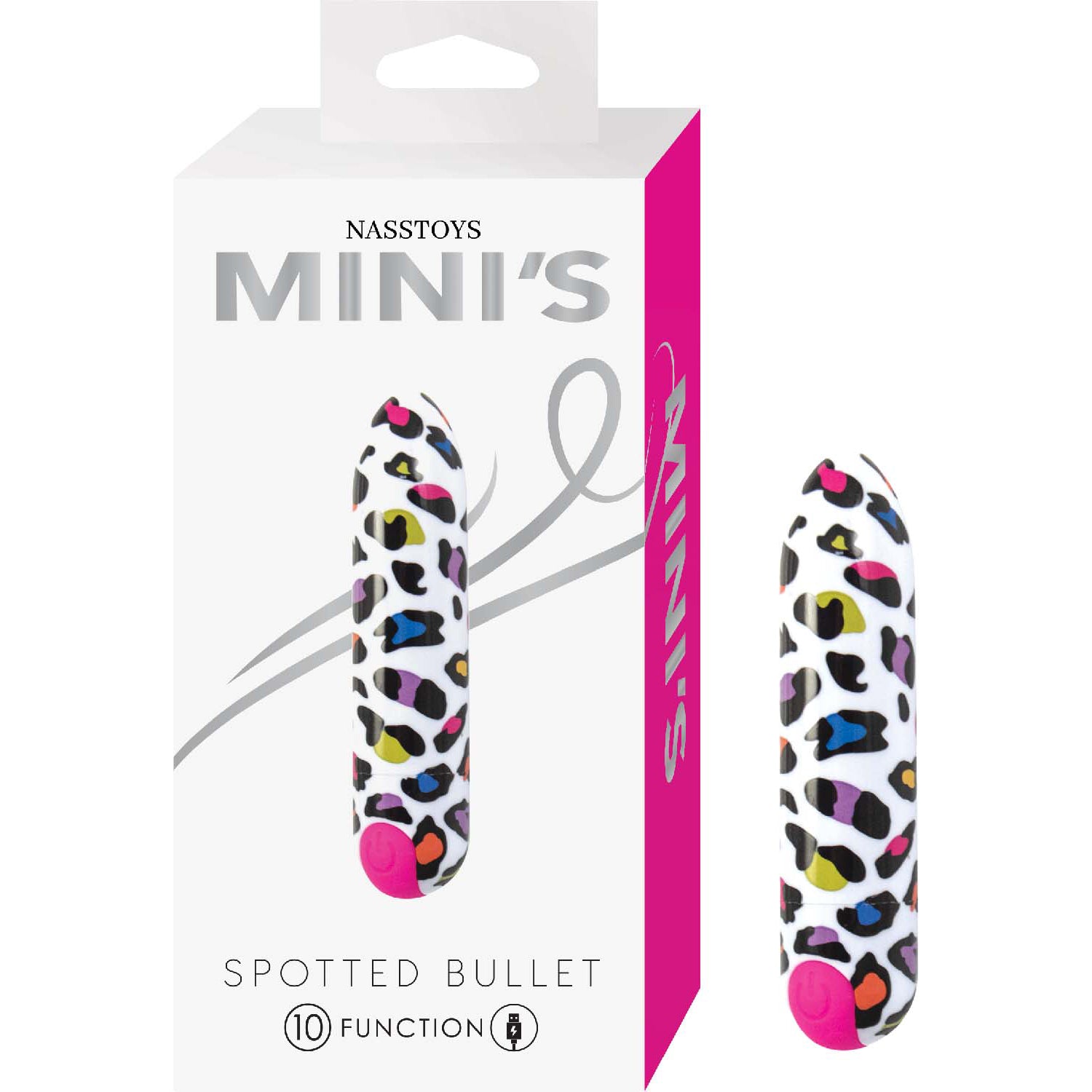 NASSTOYS MINI'S SPOTTED BULLET-WHITE