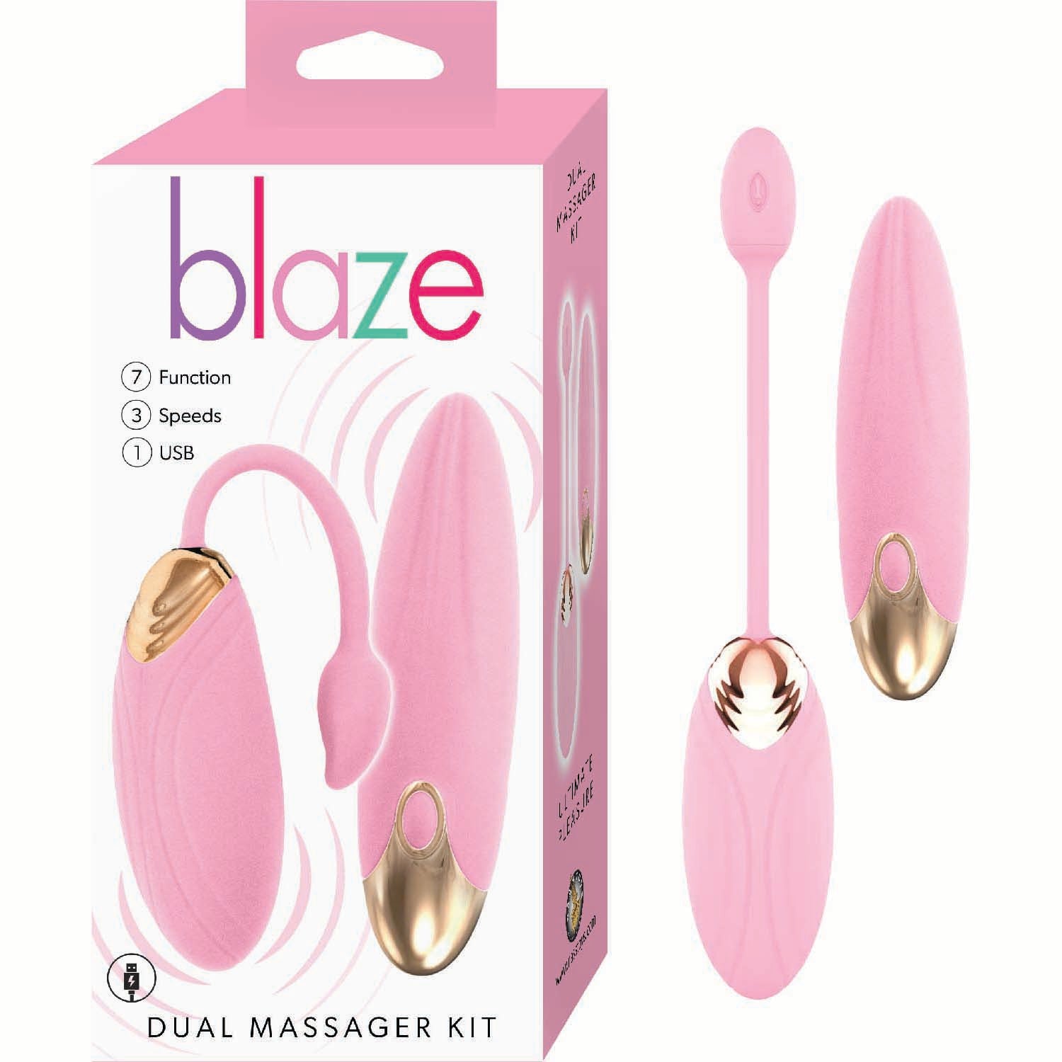 BLAZE DUAL MASSAGER KIT-PINK