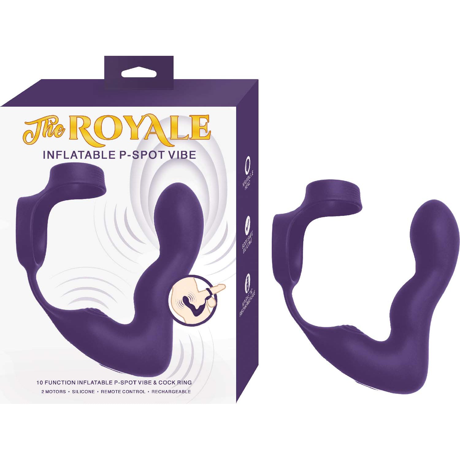 THE ROYALE INFLATABLE P-SPOT VIBE-PURPLE
