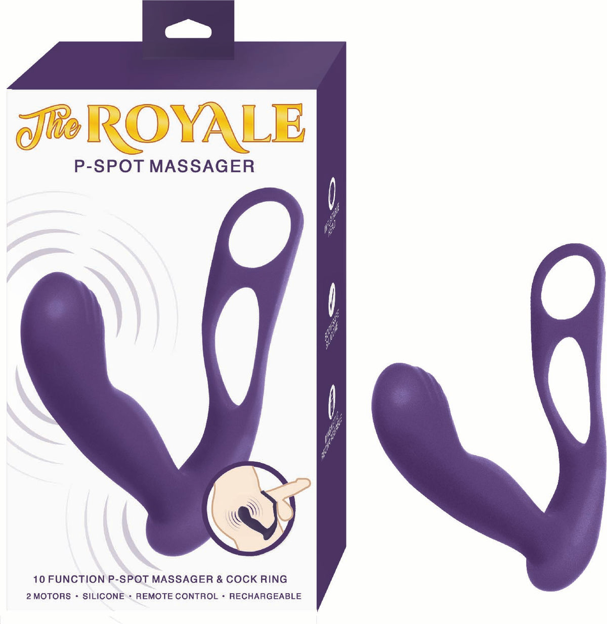 THE ROYALE P-SPOT MASSAGER-PURPLE