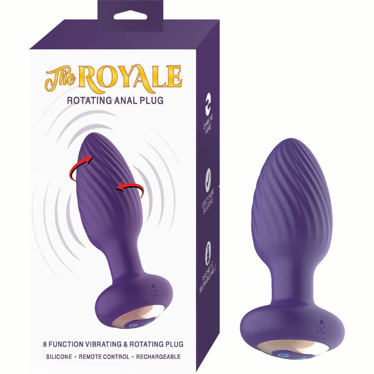THE ROYALE ROTATING ANAL PLUG-PURPLE