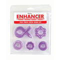 ENHANCER FIVE PIECE COCK RING SET-PURPLE