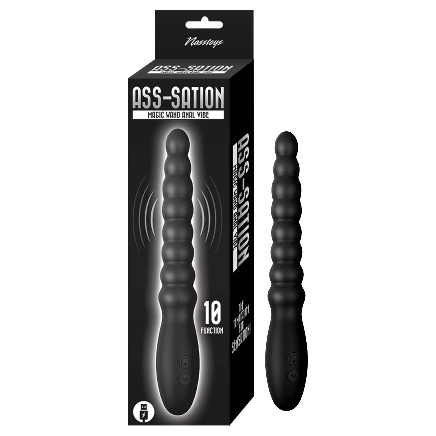 ASS-SATION MAGIC WAND ANAL VIBE-BLACK