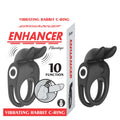 ENHANCER VIBRATING RABBIT C-RING-BLACK