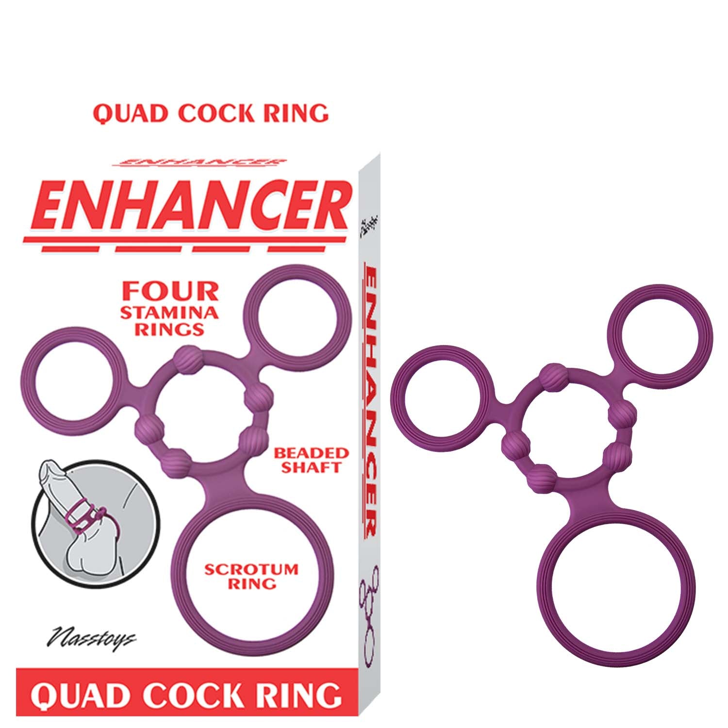 ENHANCER QUAD COCKRING-RUBINE RED