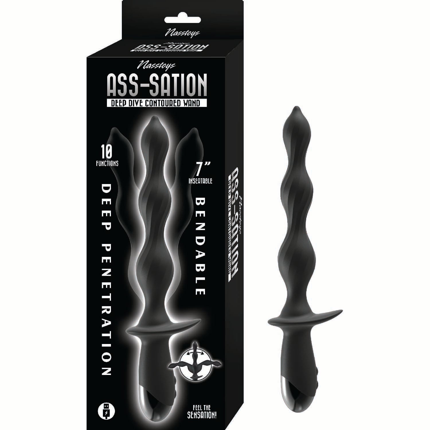 ASS-SATION DEEP DIVE CONTOURED WAND-BLACK