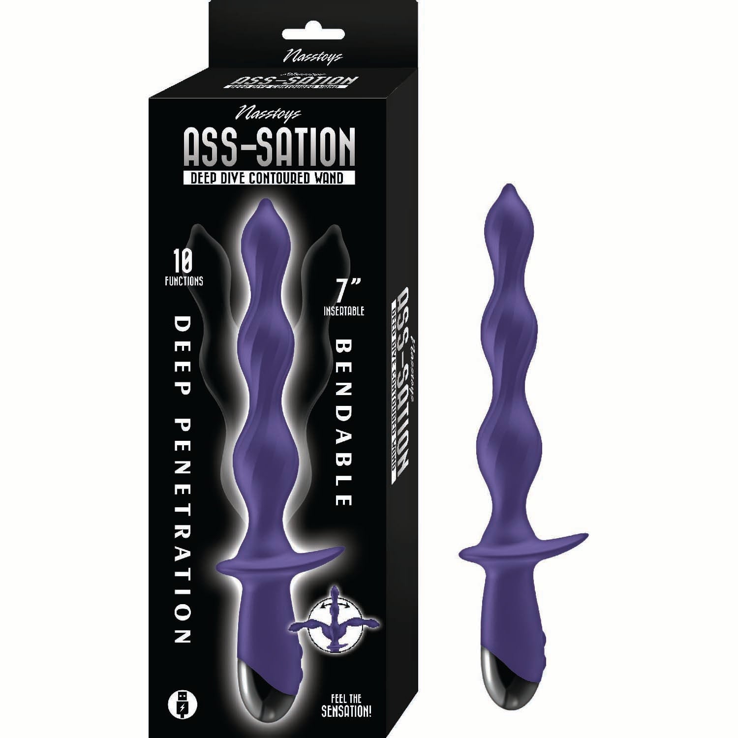 ASS-SATION DEEP DIVE CONTOURED WAND-PURPLE