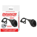 ENHANCER TEXTURED COCK STRAP & BALL STRETCHER-BLACK
