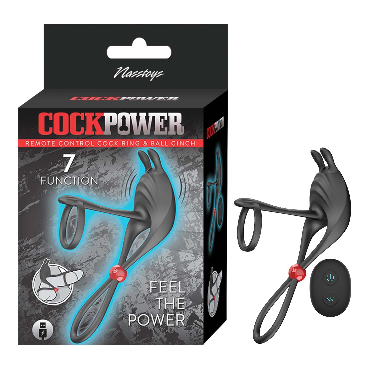 COCKPOWER REMOTE CONTROL COCKRING & BALL CINCH-BLACK