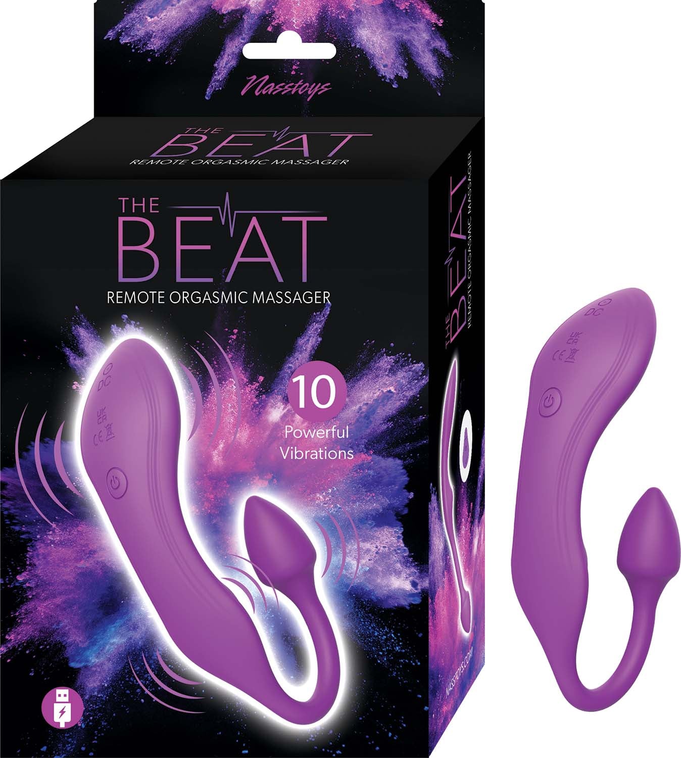 THE BEAT REMOTE ORGASMIC MASSAGER-PURPLE