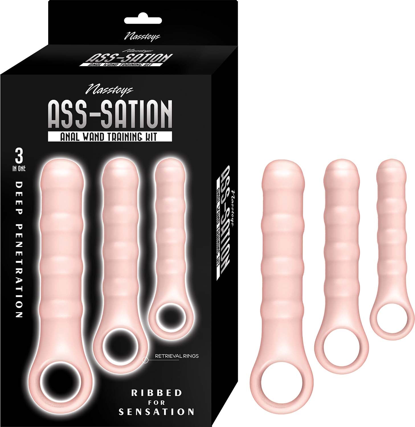 ASS-SATION ANAL WAND TRAINING KIT-WHITE
