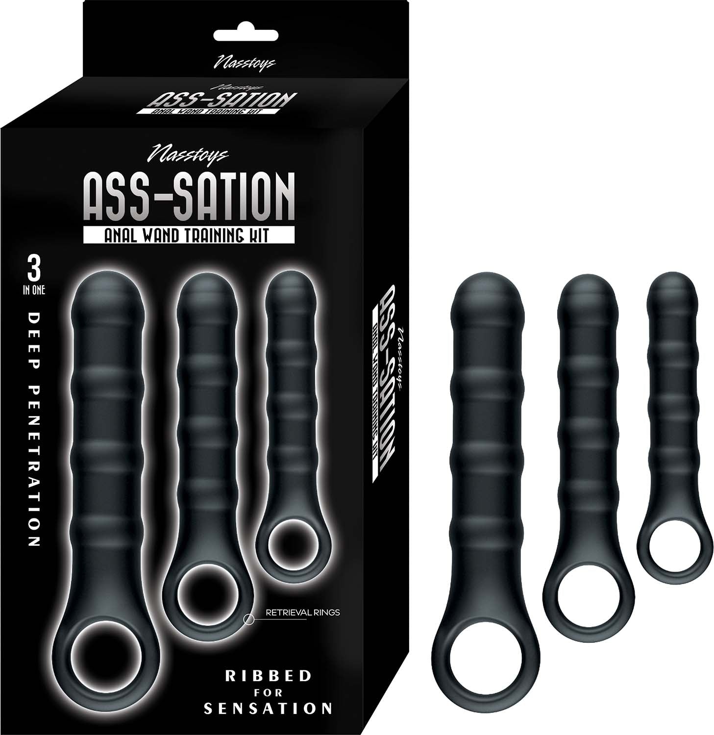 ASS-SATION ANAL WAND TRAINING KIT-BLACK