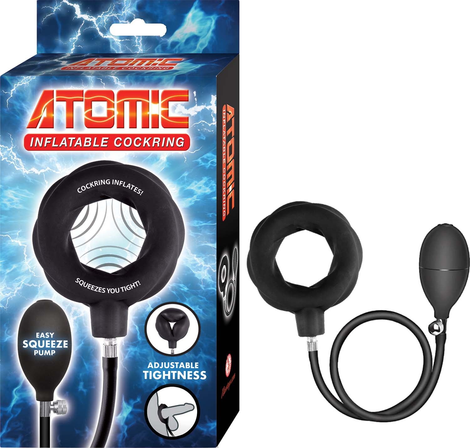 ATOMIC INFLATABLE COCKRING-BLACK