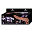 THE GREAT EXTENDER 2 IN 1 9" EXTENDER & MASTURBATOR-BROWN