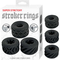 SUPER STRETCHY STROKER RINGS-BLACK